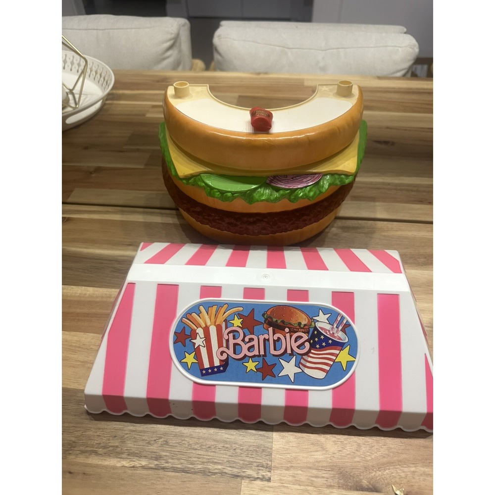 1990 Barbie All American Hamburger Stand Mattel 9321 Not Complete